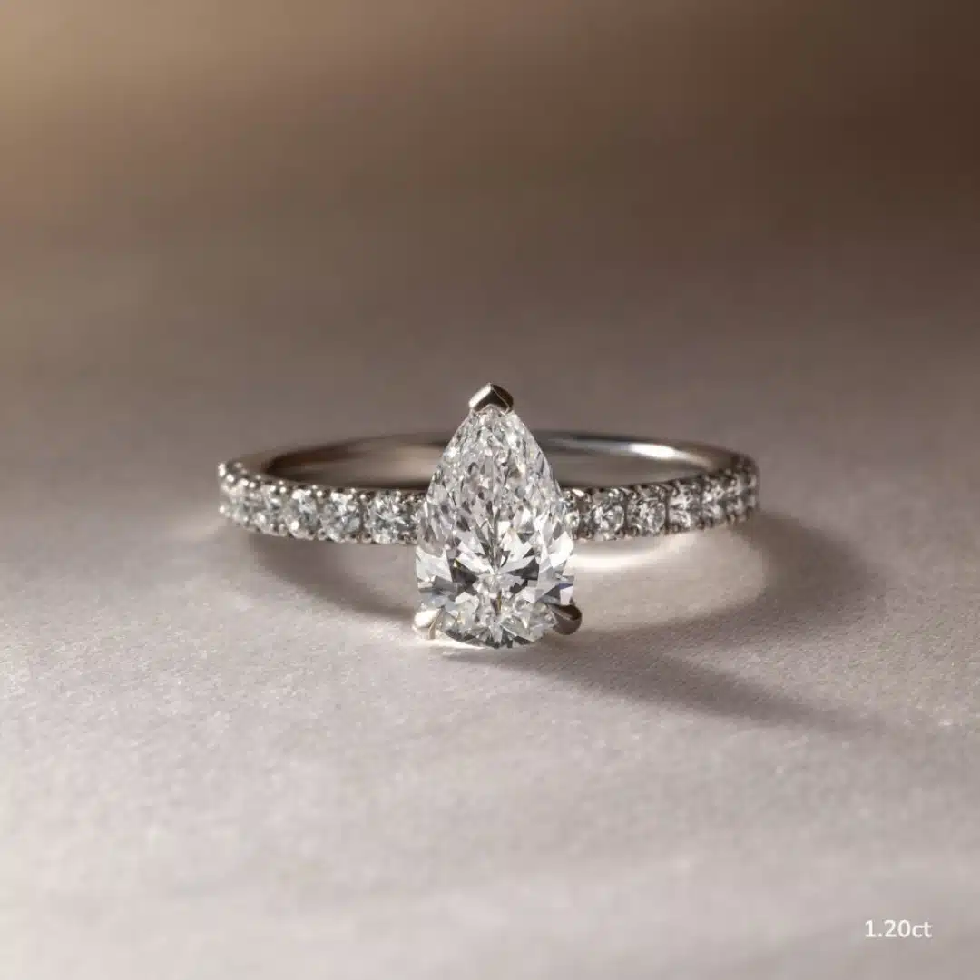 The Classic Beauty of a Pear Diamond Engagement Ring